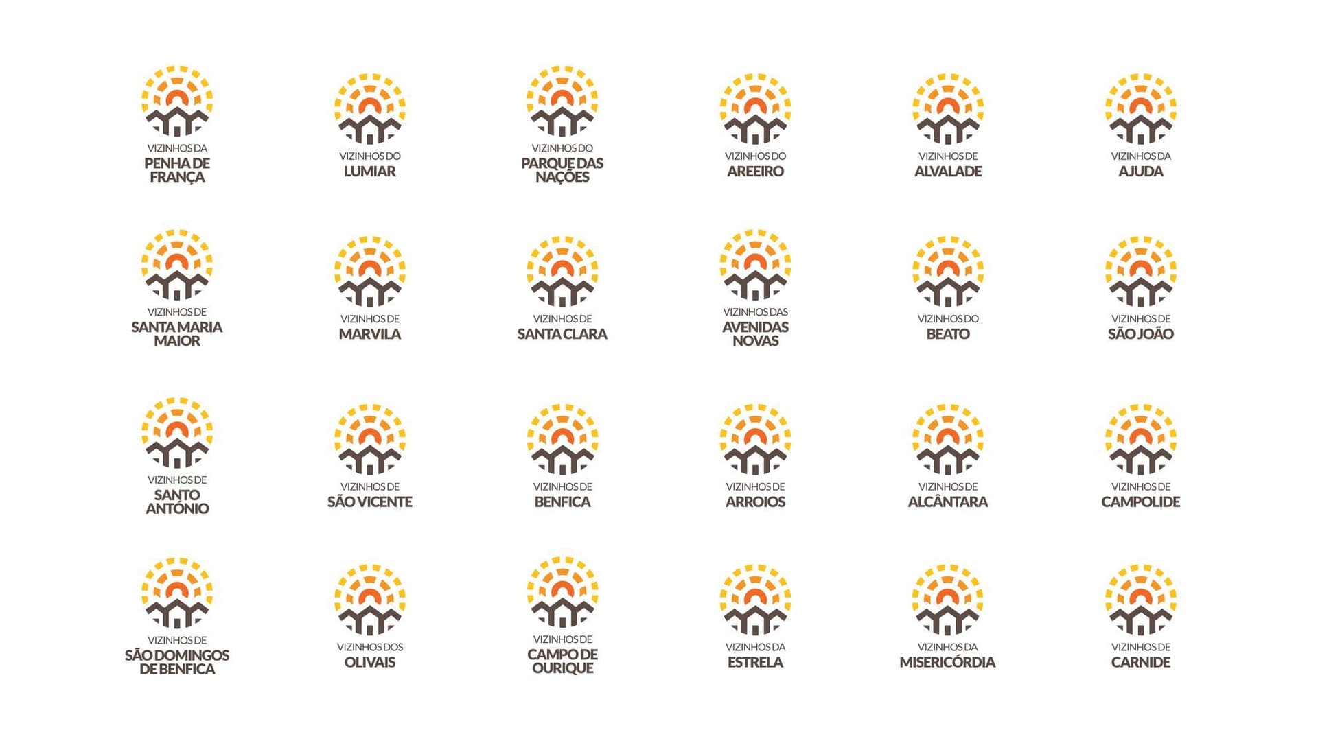 Logótipos dos Núcleos Locais